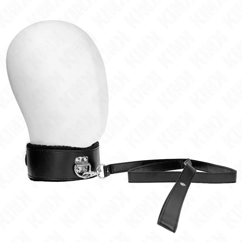 Collier BDSM en cuir noir élégant avec boucles métalliques robustes, design ergonomique et ajustable pour confort et sécur...