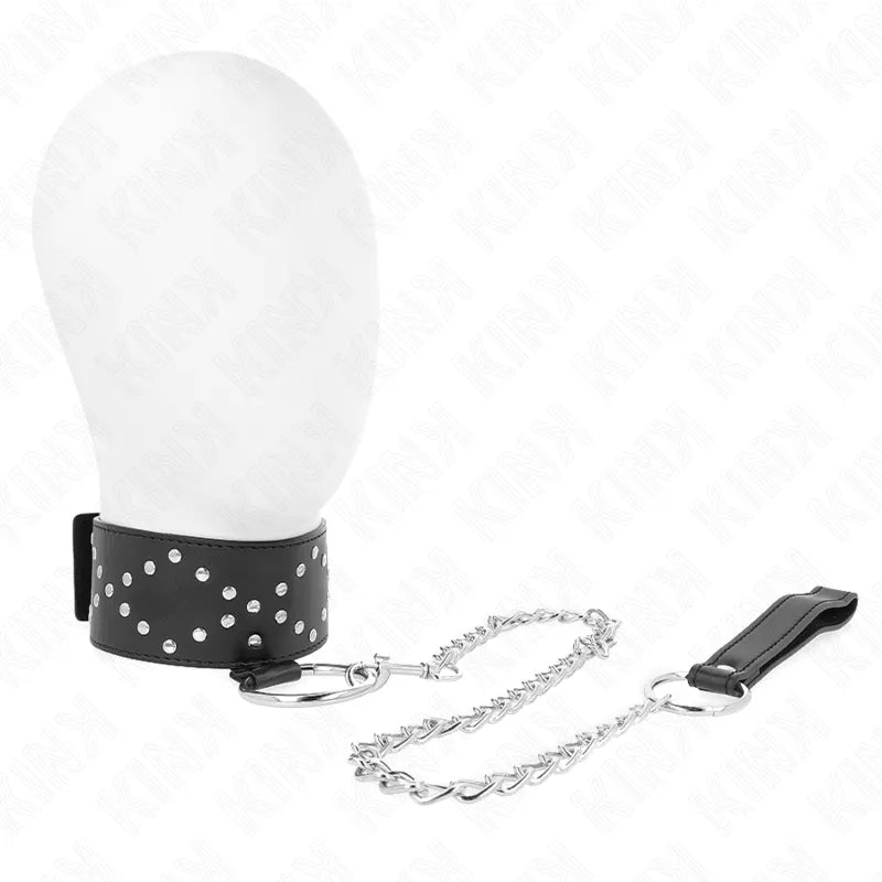 collier BDSM cuir végétalien élégant confortable doublure douce durable réglable boucles robustes luxueux sensuel raffiné multicolore écoresponsable