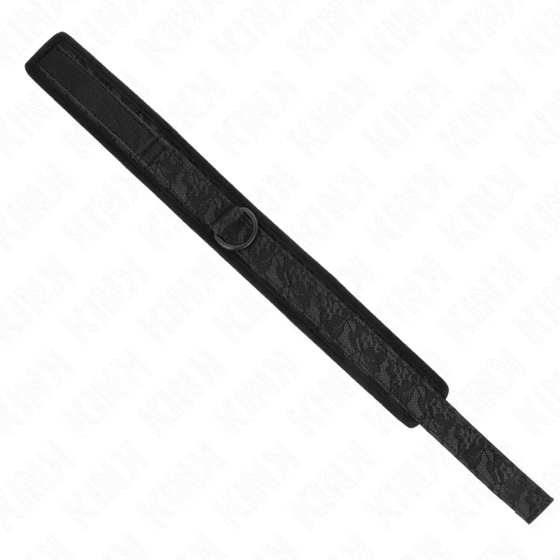 Collier BDSM en cuir noir véritable, ajustable, élégant et robuste, avec boucles réglables pour confort optimal.
