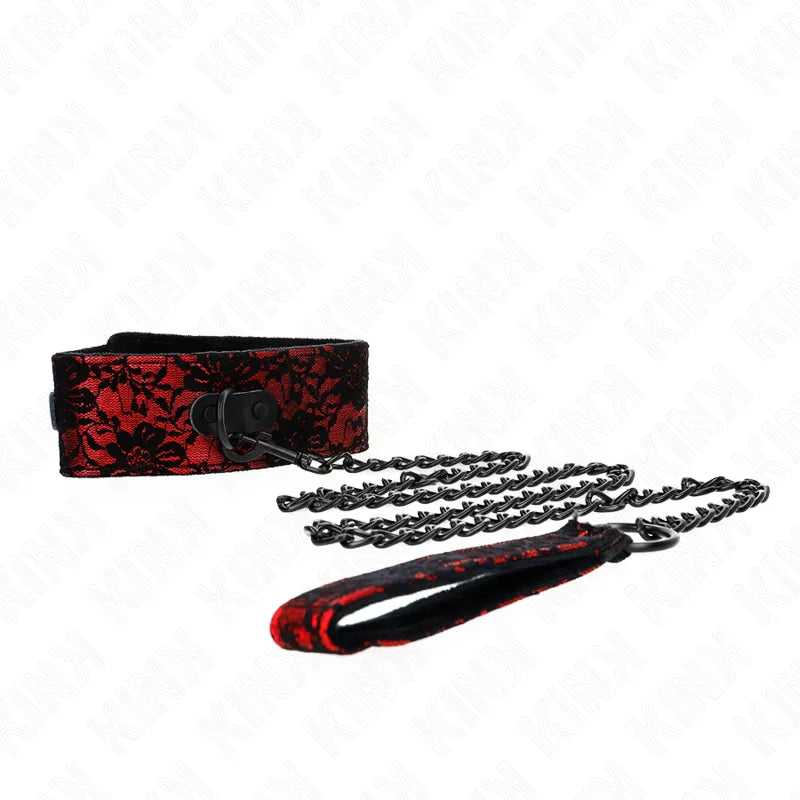 cuir luxe collier laisse BDSM KINK élégant sophistiqué ajustable confortable durable sécurisé robuste métallique végétalien véritable