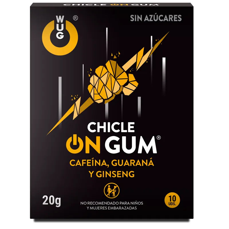 Gomme énergie noire, logo dynamique, caféine, ginseng, guarana, sports extrêmes, performance, endurance, vigilance.