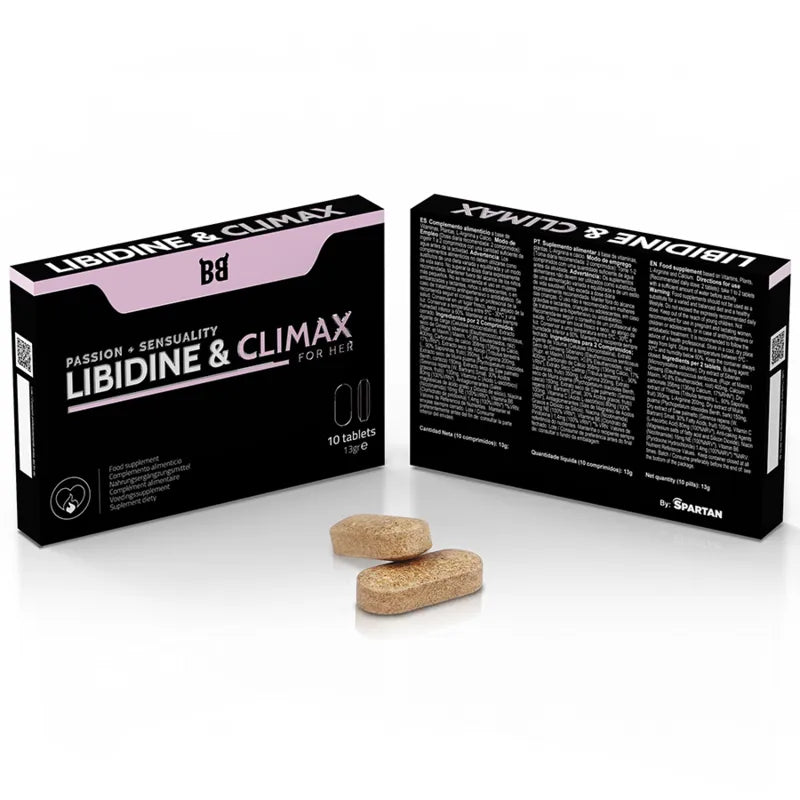 Boîte noire Libidine & Climax, complément libido féminine ménopause, 10 comprimés, équilibre hormonal, aphrodisiaque naturel.