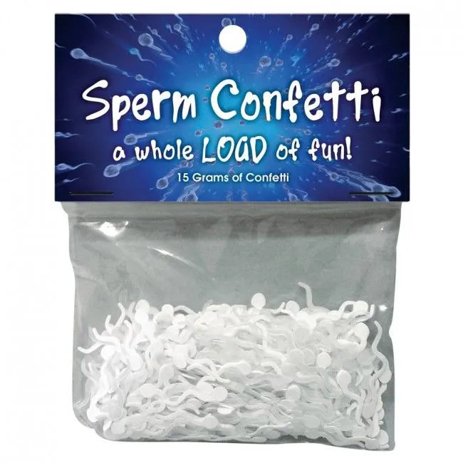confettis sperme humoristiques coquins festifs adultes enterrements vie célibataire anniversaire blague décoration gâteau table invitation surprise quinze grammes biodégradables inoffensifs