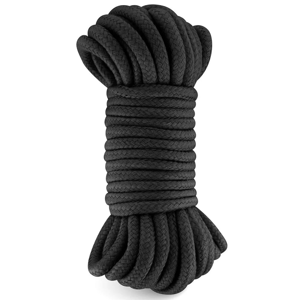 corde bondage shibari coton noire douce dix mètres résistante réutilisable sûre débutants experts nouages artistiques sensuelle