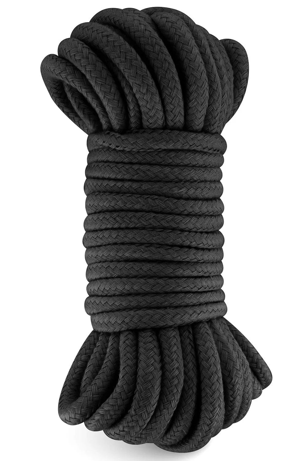 Corde shibari noire en coton doux, 10 mètres, pour bondage artistique, débutants et experts, résistante et réutilisable.