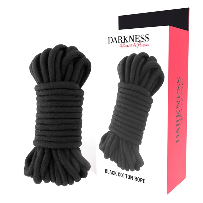 corde bondage coton noir vingt mètres confort sécurité douceur peau débutants expérimentés durabilité créativité nœuds techniques fétichisme domination