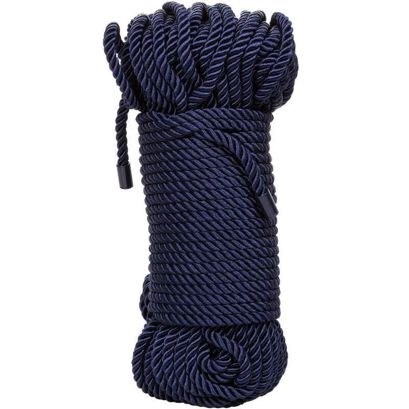 corde nylon douce bondage shibari trente mètres longue résistante confortable sécuritaire embouts sans nickel polyvalente idéale débutants experts