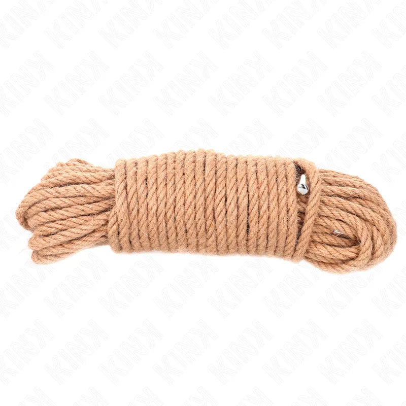 Cordes bondage coton beige, souples et résistantes, idéales pour débutants en shibari, confort et sécurité assurés.