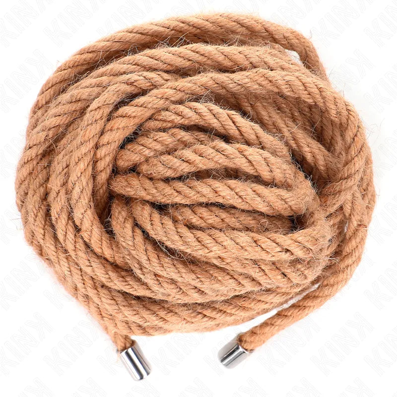 Cordes de bondage en chanvre naturel 10m, texture rustique, robustes et polyvalentes pour Shibari et Kinbaku.
