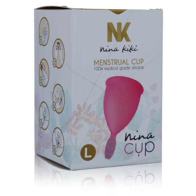Coupe menstruelle silicone médical taille L capacité 30 ml tenue 12 heures réutilisable écologique confortable discrète stérilisable durable économique