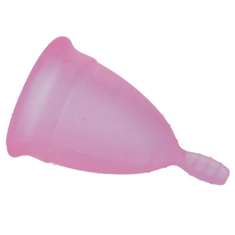 Coupe menstruelle rose en silicone médical taille L, réutilisable, écologique, capacité 30 ml, tenue 12 heures.