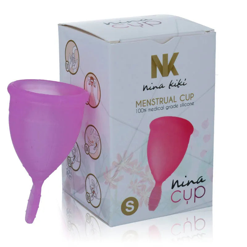 Coupe menstruelle silicone rose taille L, écologique, réutilisable, avec boîte, capacité 15ml, confort 12h.