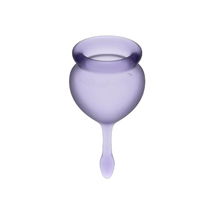 Coupe menstruelle violette en silicone médical, ergonomique et réutilisable, offrant confort et protection écologique.