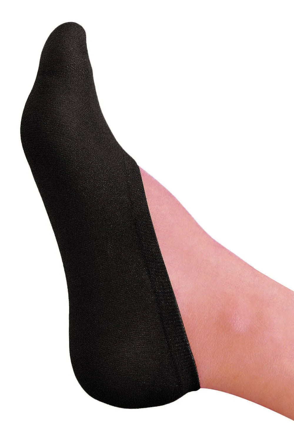 Couvre-pieds noirs en nylon, élégants et confortables, parfaits pour escarpins, invisibles et antidérapants.