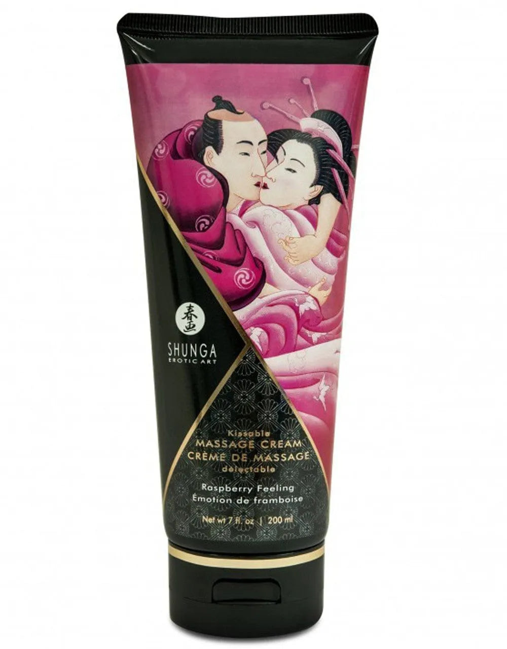 Crème Massage Framboise Hydratante 200ml Parfumée Soyeuse Nourrissante Glissante Relaxante Sensuelle Mixte Naturelle Avocat Raisin Huiles Peau Douceur Longue Durée