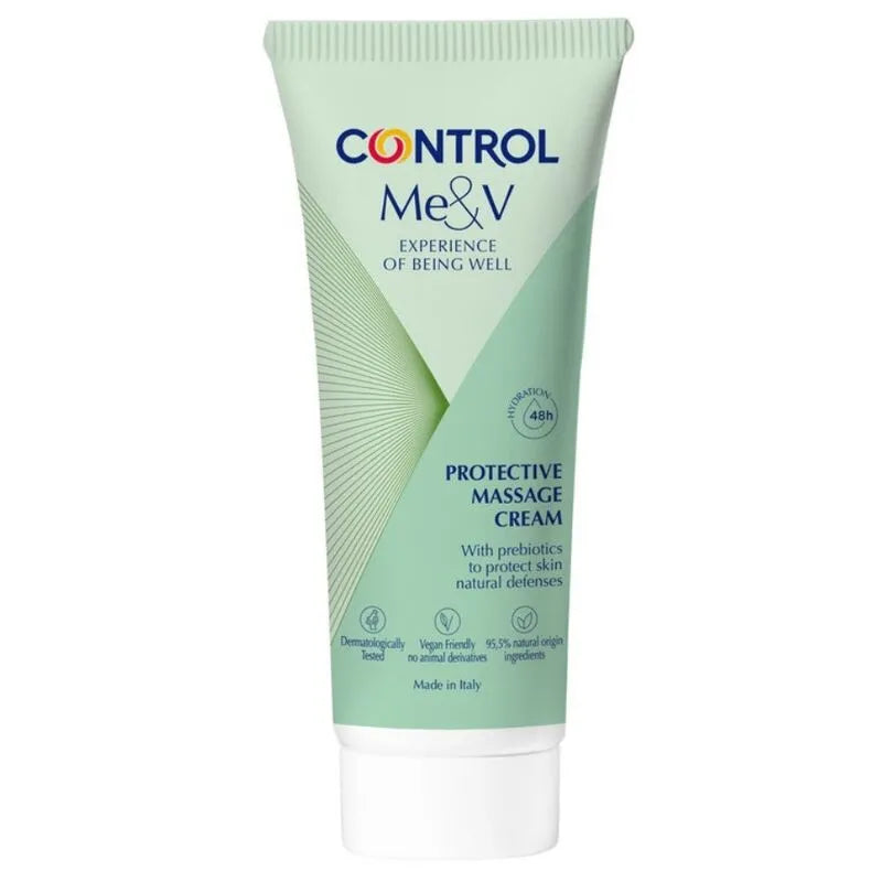 Crème massage hydratante huile amande douce hydratation 48heures protection barrière cutanée ingrédients 95pourcent naturels végane testée dermatologiquement 150ml