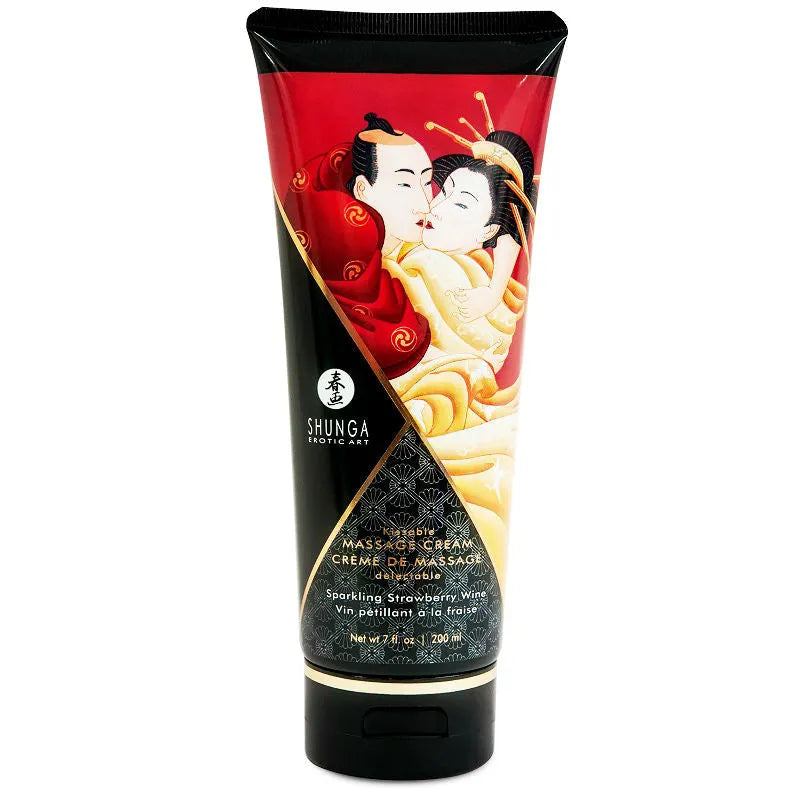 Crème Massage Érotique Shunga Végétalienne Sensorielle Naturelle Enrichie Vitaminée Hydratante Crémeuse Soyeuse Gourmande Relaxante Aphrodisiaque Sans Parabène Gluten