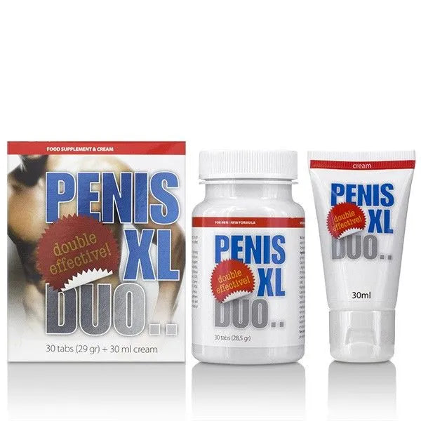 Crème agrandissement pénis tube blanc rouge, boîte assortie, formule naturelle confiance virilité homme.