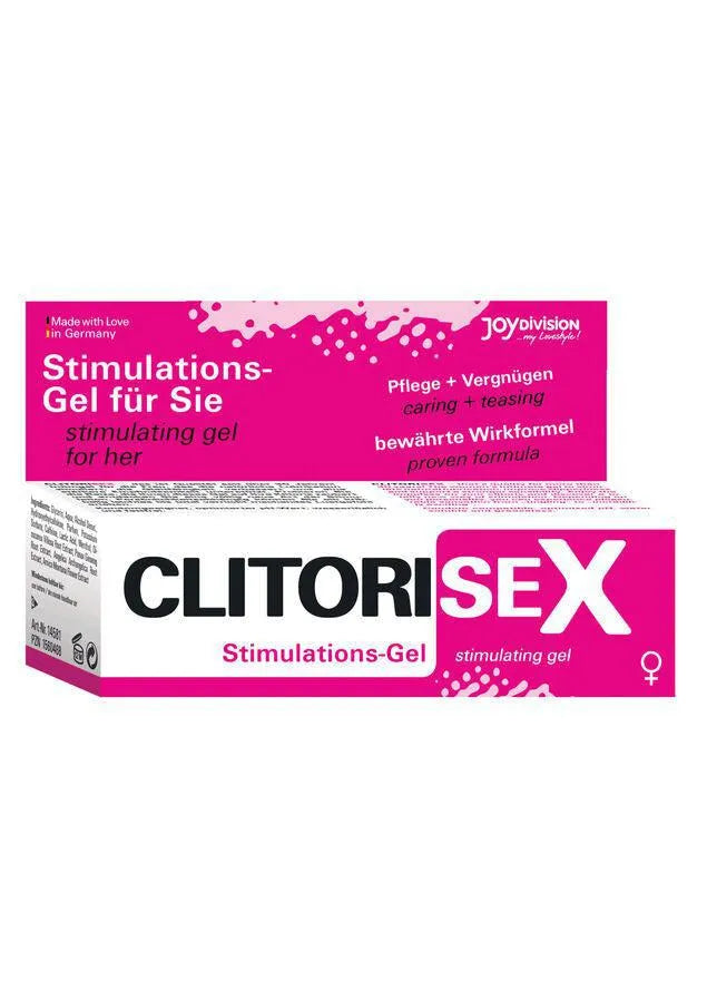 Crème stimulante clitoris 40ml, effet froid-réchauffant, tube rose et blanc, intensité sensorielle, exploration intime.