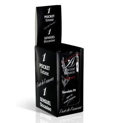 Crème stimulante intime chaud froid, tube compact noir 10ml, packaging élégant, absorption rapide, compatible latex.