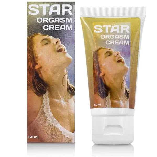 Crème stimulante orgasme intense, tube 50 ml, design moderne, emballage attractif, plaisir féminin, stimulation clitoridie...