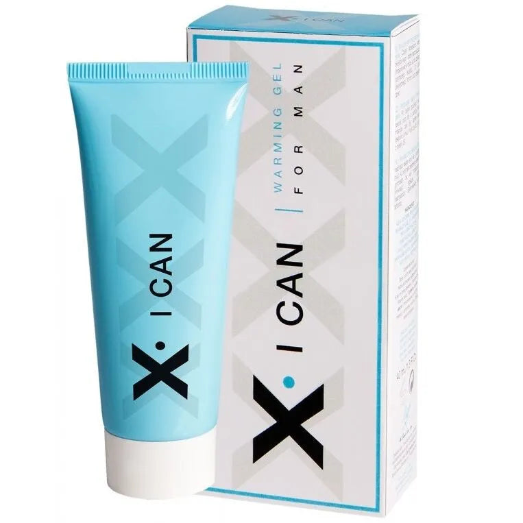 Crème stimulante pénis, flacon bleu 40ml, bien-être masculin, force et vitalité, massage quotidien, confiance accrue.