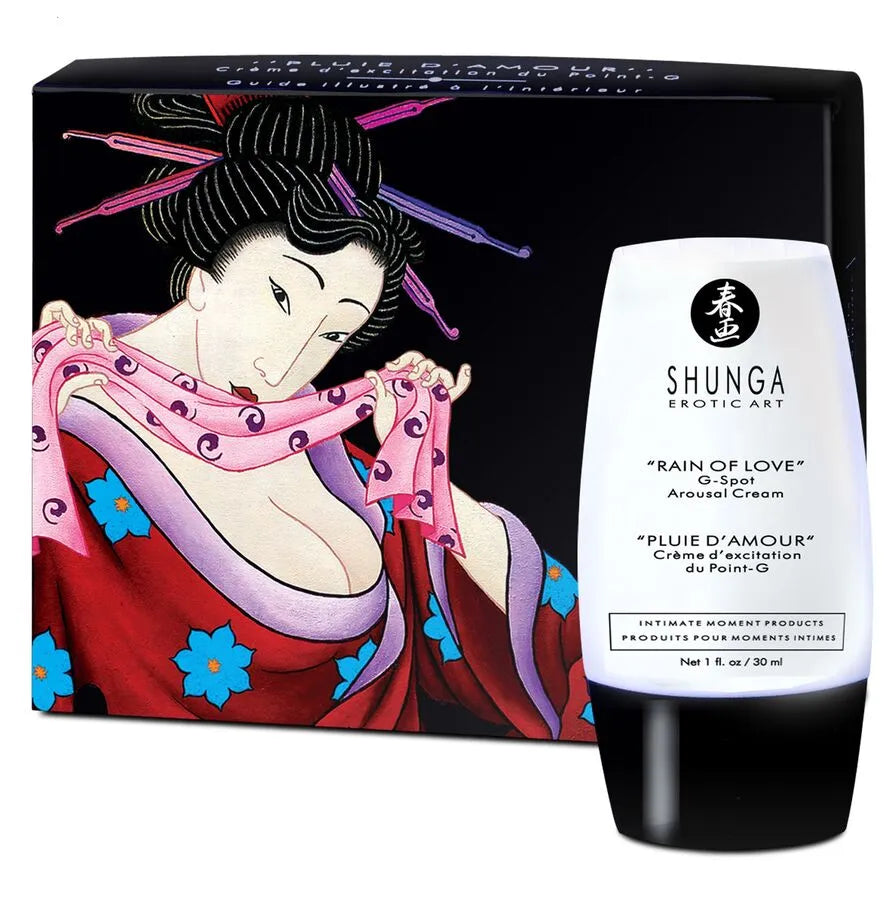 crème stimulante point G Shunga luxe érotique intensité sensorielle formulation alimentaire pharmaceutique compatible latex manuel illustré coffret raffiné flacon30ml naturels