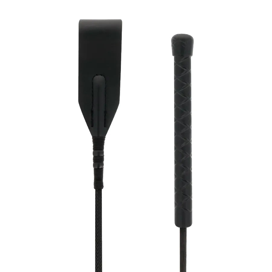 cravache cuir luxe 45centimetres pointe fine manche ergonomique prise ferme contrôle précision sensations intenses sensuelle dominante soumise débutant expérimenté