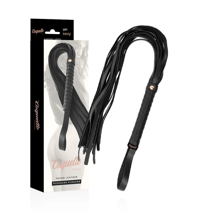 cravache BDSM similicuir néoprène métal antiallergique éthique durable résistante élégante ergonomique maniable manche15cm longueur28cm Coquette Chic
