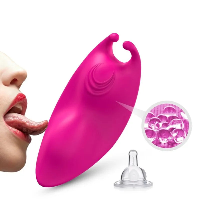 Culotte vibrante rose en silicone médical, forme ergonomique, double stimulation, 9 modes, rechargeable, étanche.