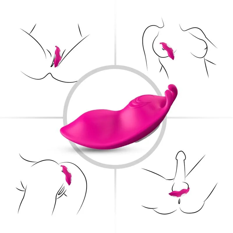 Culotte vibrante rose en silicone médical, ergonomique, étanche, avec 9 modes de vibration, rechargeable USB, double stimu...