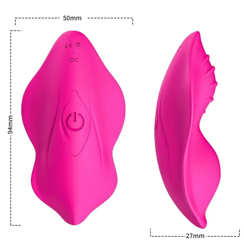 Culotte vibrante rose en silicone médical, compacte, étanche, rechargeable, avec 9 modes de vibration, ergonomique.