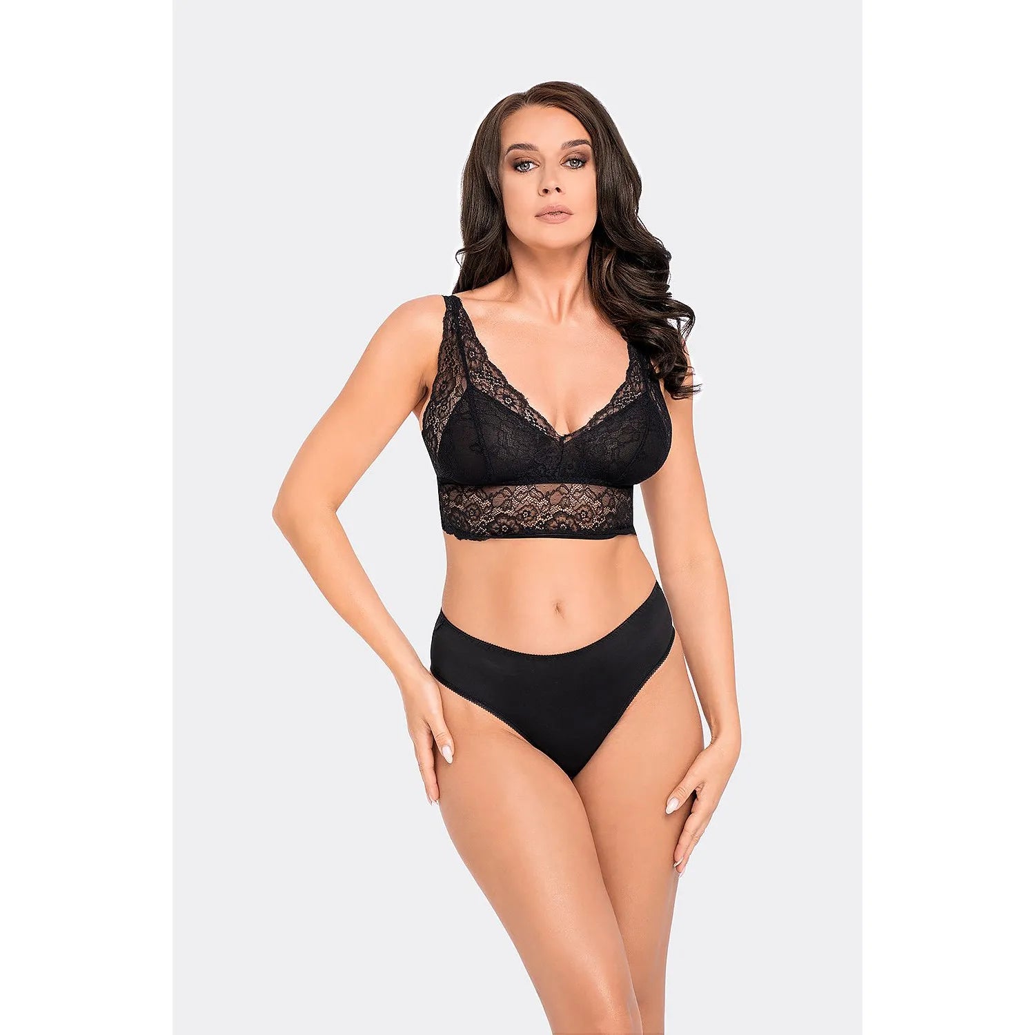 culotte Babell 189012 microfibre dentelle noire élégante féminine confortable soyeuse élastique respirante maintien durable coupe classique discrète raffinée