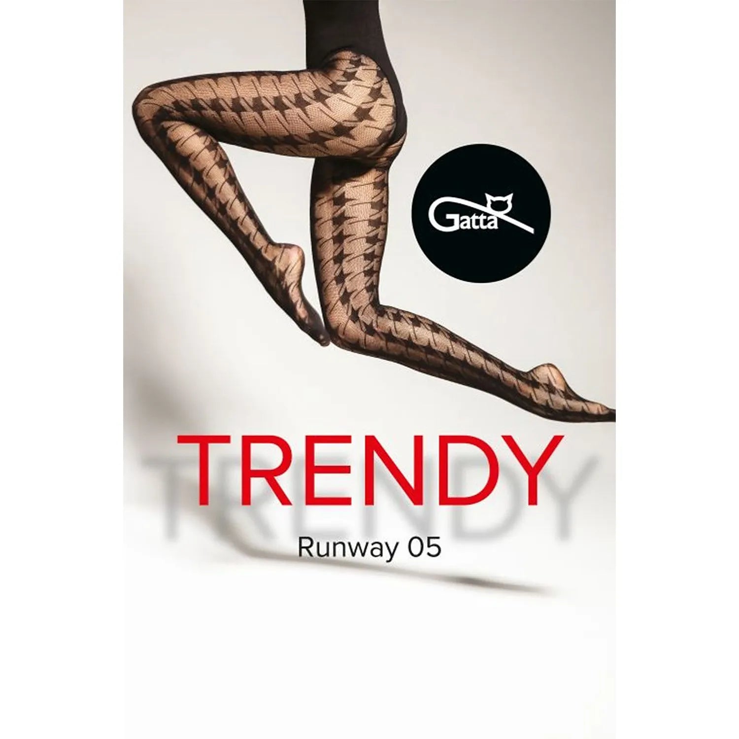 Collant fantaisie motif géométrique audacieux Gatta TRENDY Runway 05 élasthanne polyamide confort élégance lingerie audacieuse
