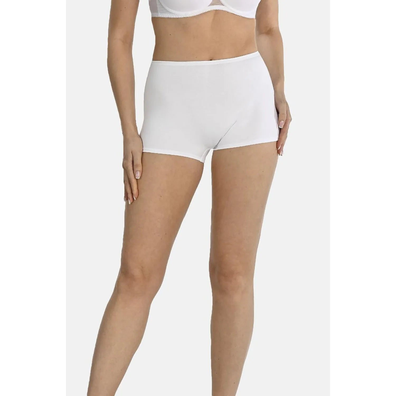 culotte haute femme confort minimaliste sans coutures élastique respirant coton blanc basique discret maintien douceur lavable durable invisible