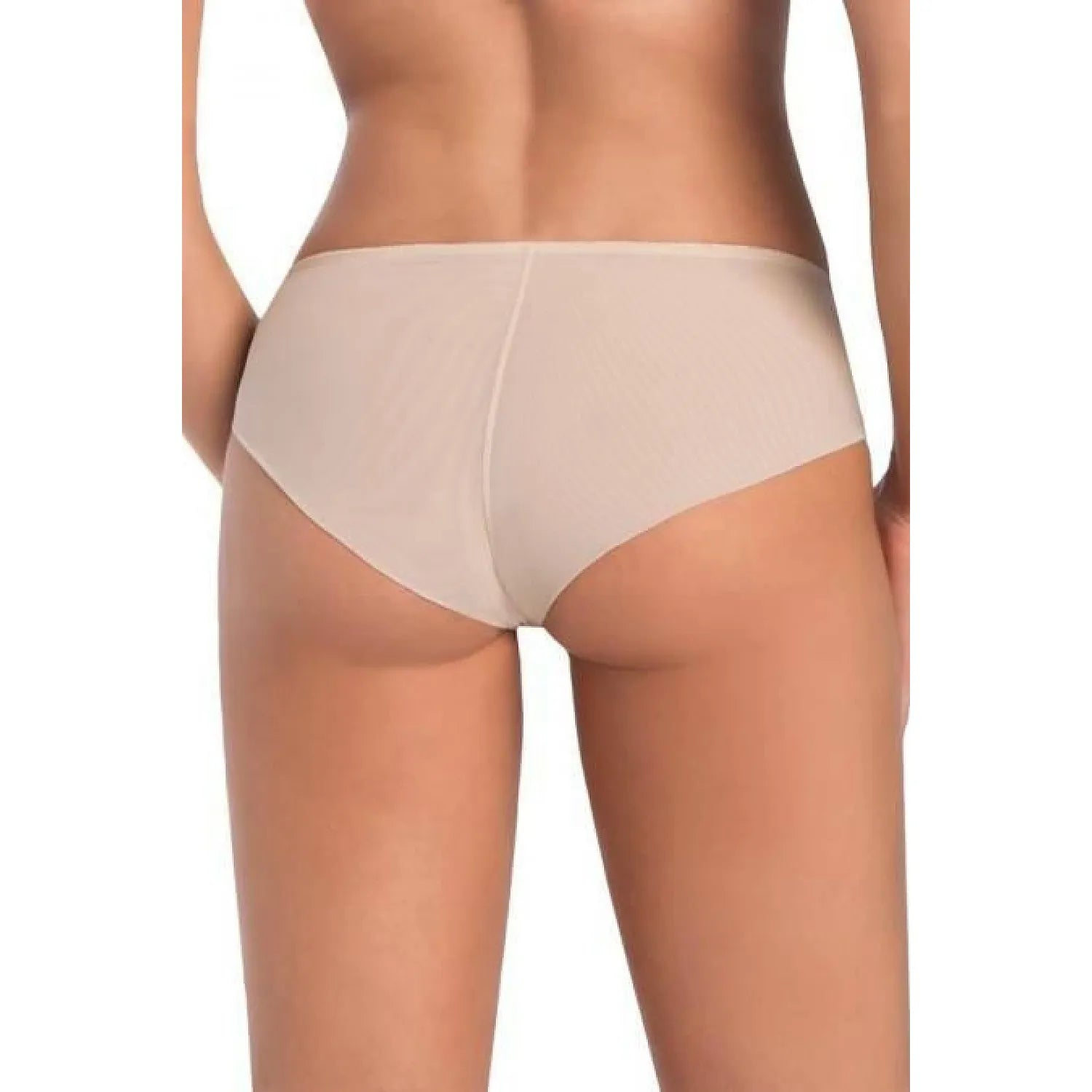 Culotte beige nude en dentelle florale, ajustée, élégante, Teyli lingerie intime, vue arrière, confort et sophistication.