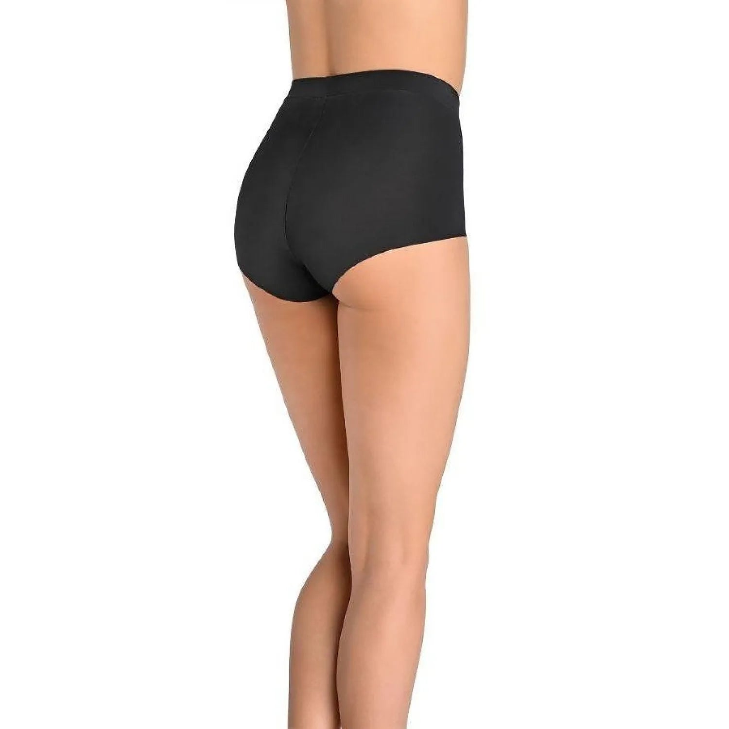 Culotte taille haute noire Teyli 198108, finition laser, maintien hanches et abdomen, confort sans élastique.