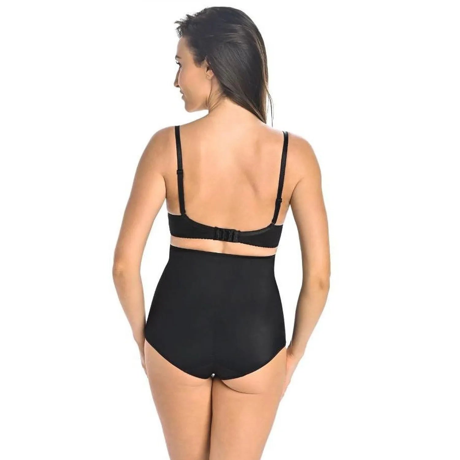 Culotte noire taille haute sans couture, maille transparente, extensible, hypoallergénique, découpe laser, lingerie femme.