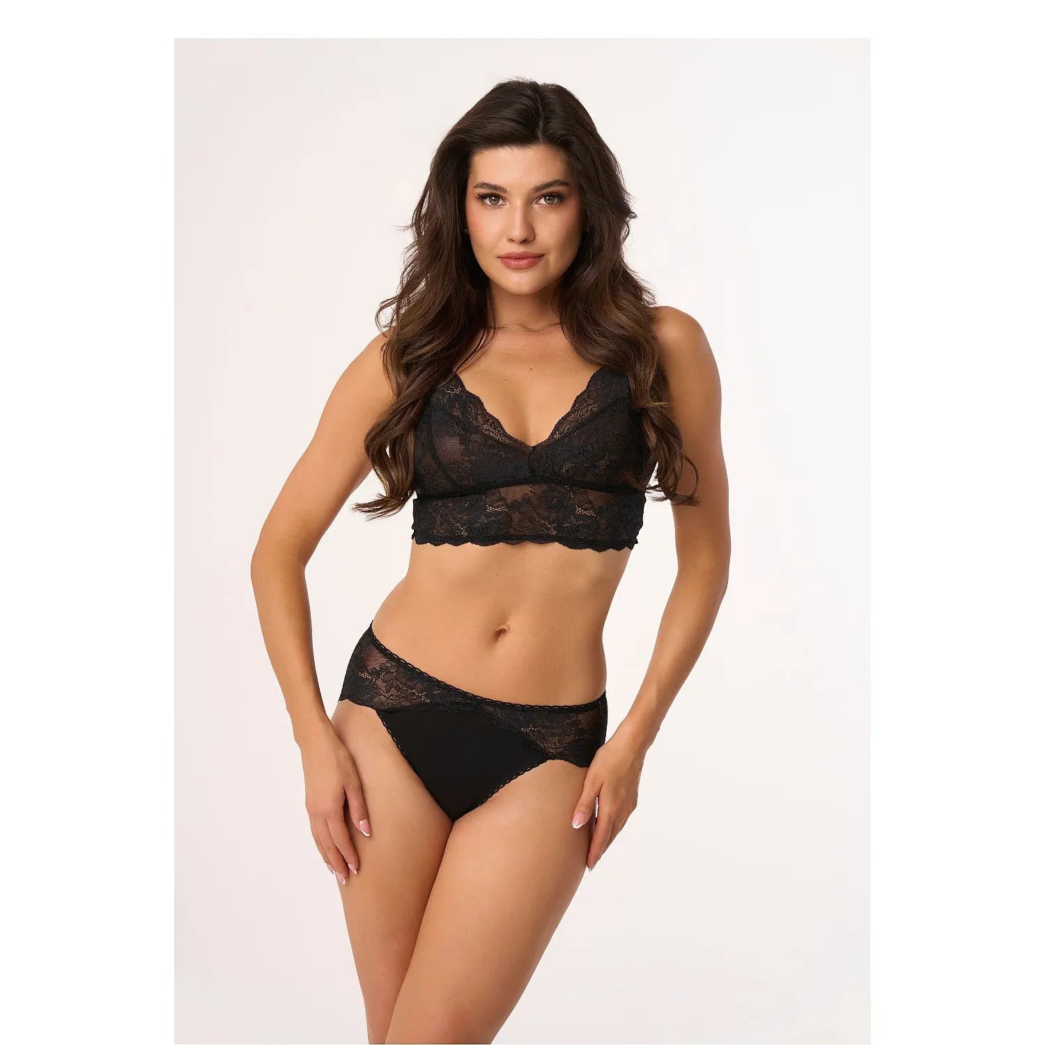 Ensemble de lingerie féminine Babell dentelle florale soutien-gorge culottes sans armatures coton élasthanne confort élégance femmes