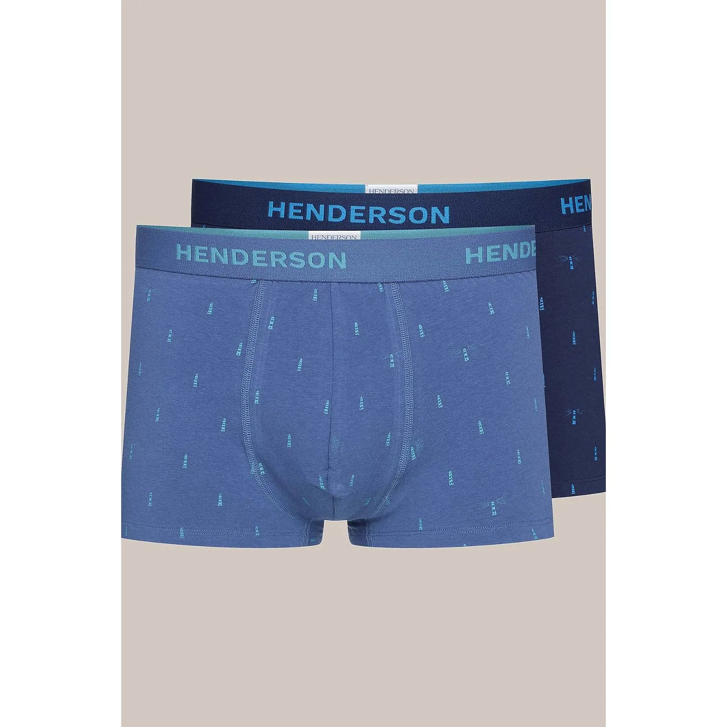 Boxers homme 2 pièces Henderson 199566 coupe ajustée coton élasthanne confort support quotidien gym travail