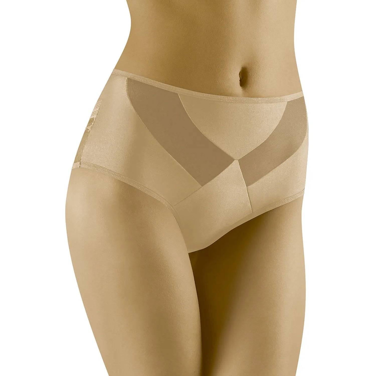 Culottes gainantes model 199730 Wolbar tailleur�� waist dentelle tulle transparente doublure coton confort slimming lingerie féminine discrète quotidienne