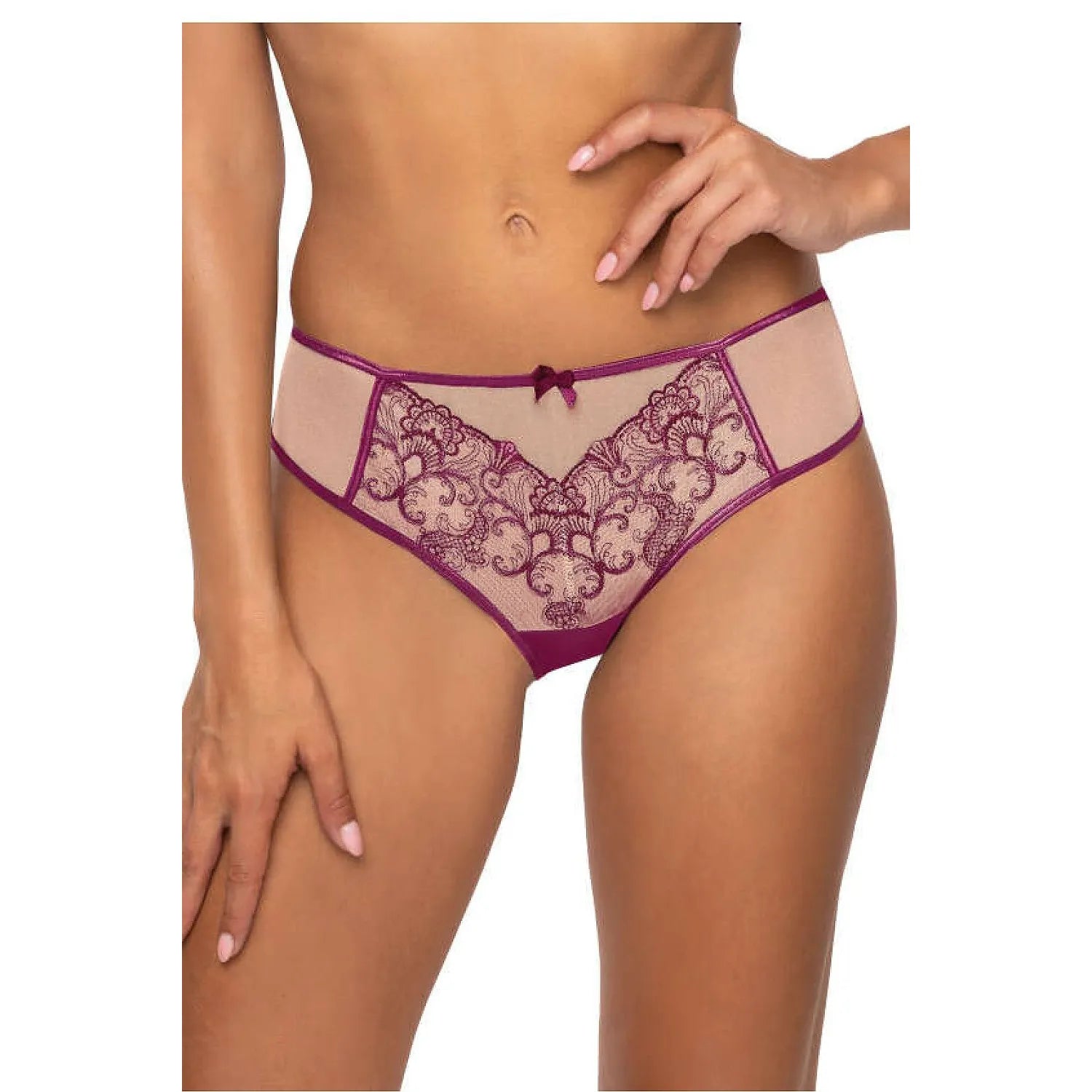 Culottes model 204008 Mat lingerie féminine dentelle floral élégance confort maille élastique taille ajustée maintien doux occasion spéciale