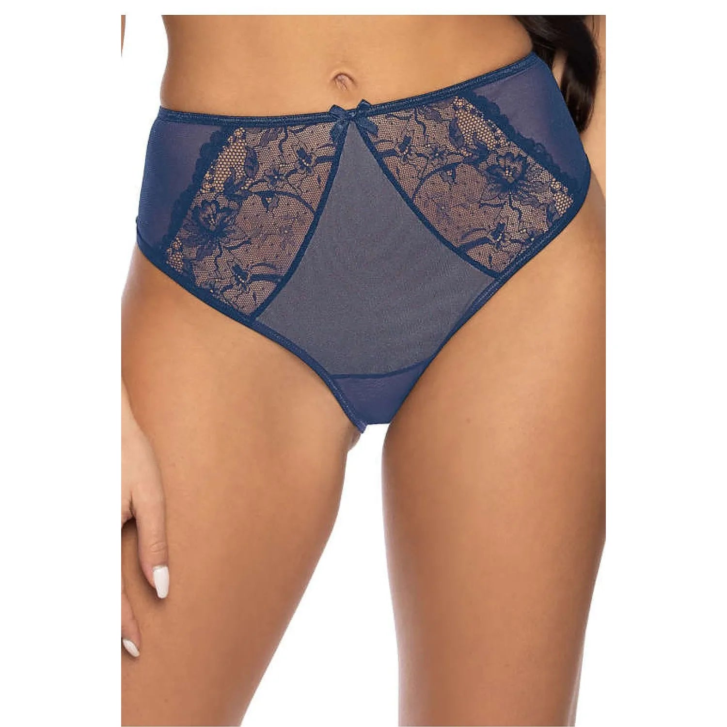 Culotte dentelle floral high waist élégance sexy lingerie intime féminine sensualité mesh transparent ajustement parfait