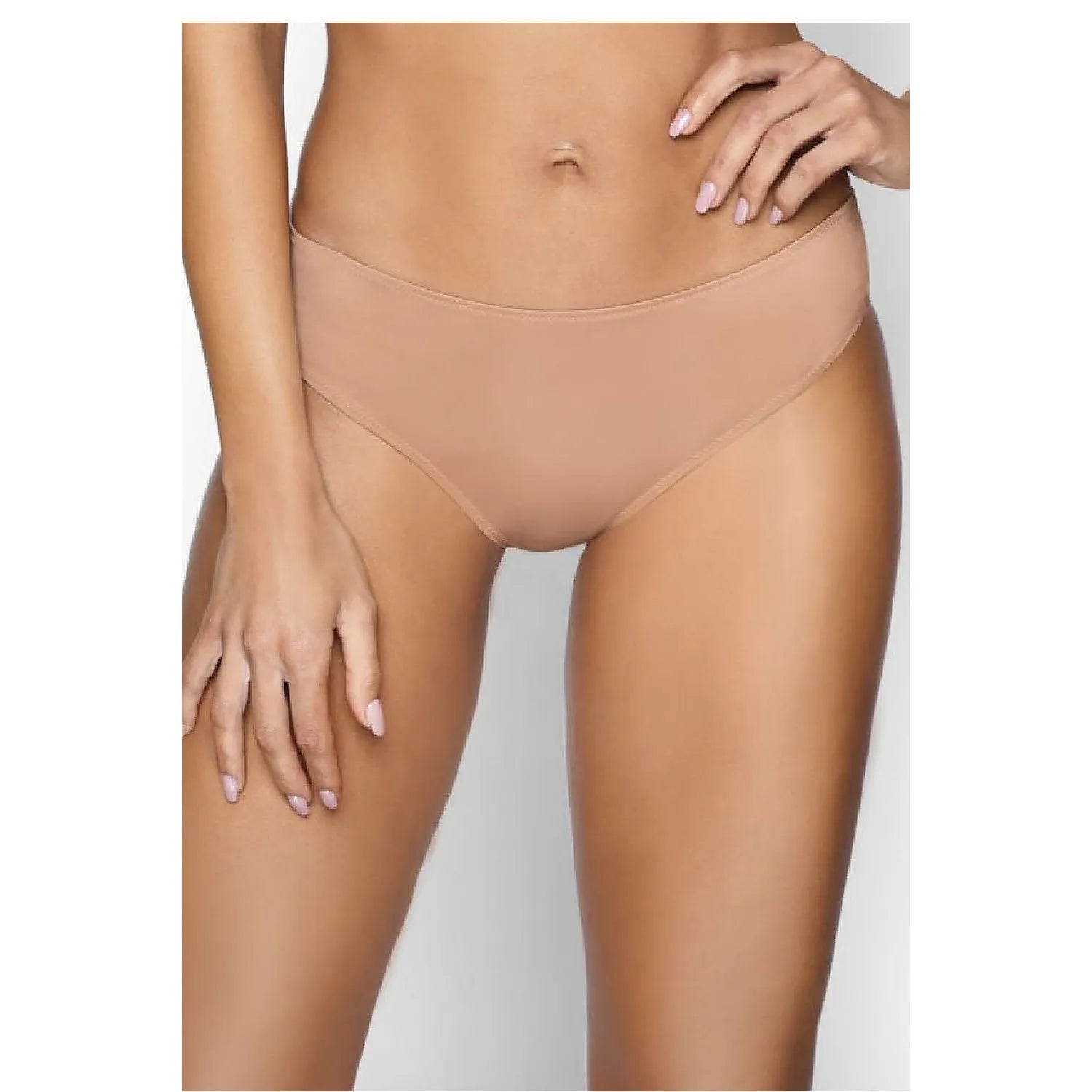 culotte Jennifer classique tricot beige brillant confortable extensible douceur discrète taille basse invisible sous vêtements tailles 36 44