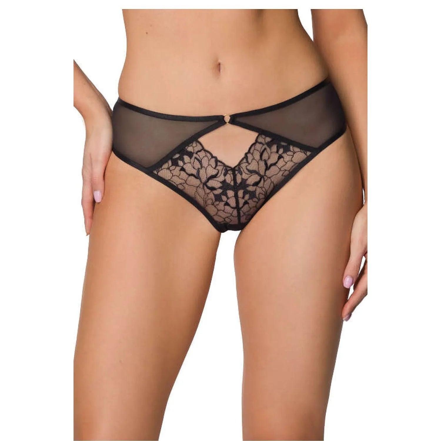 Culotte sexy Elara dentelle florale noire maille transparente comfort femmes lingerie élégance intimité féminine sensualité quotidien occasion spéciale