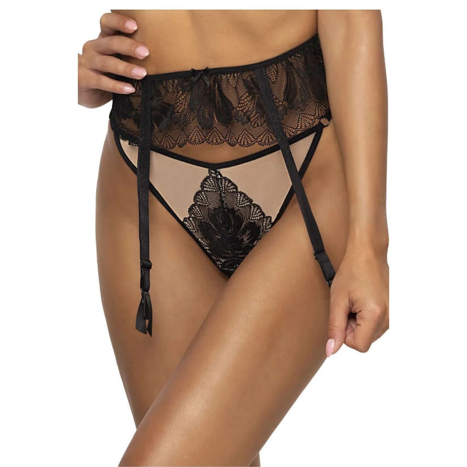 Ensemble de lingerie érotique dentelle florale corset ajustable thong sexy tailles 36-44 femmes lingerie sexy