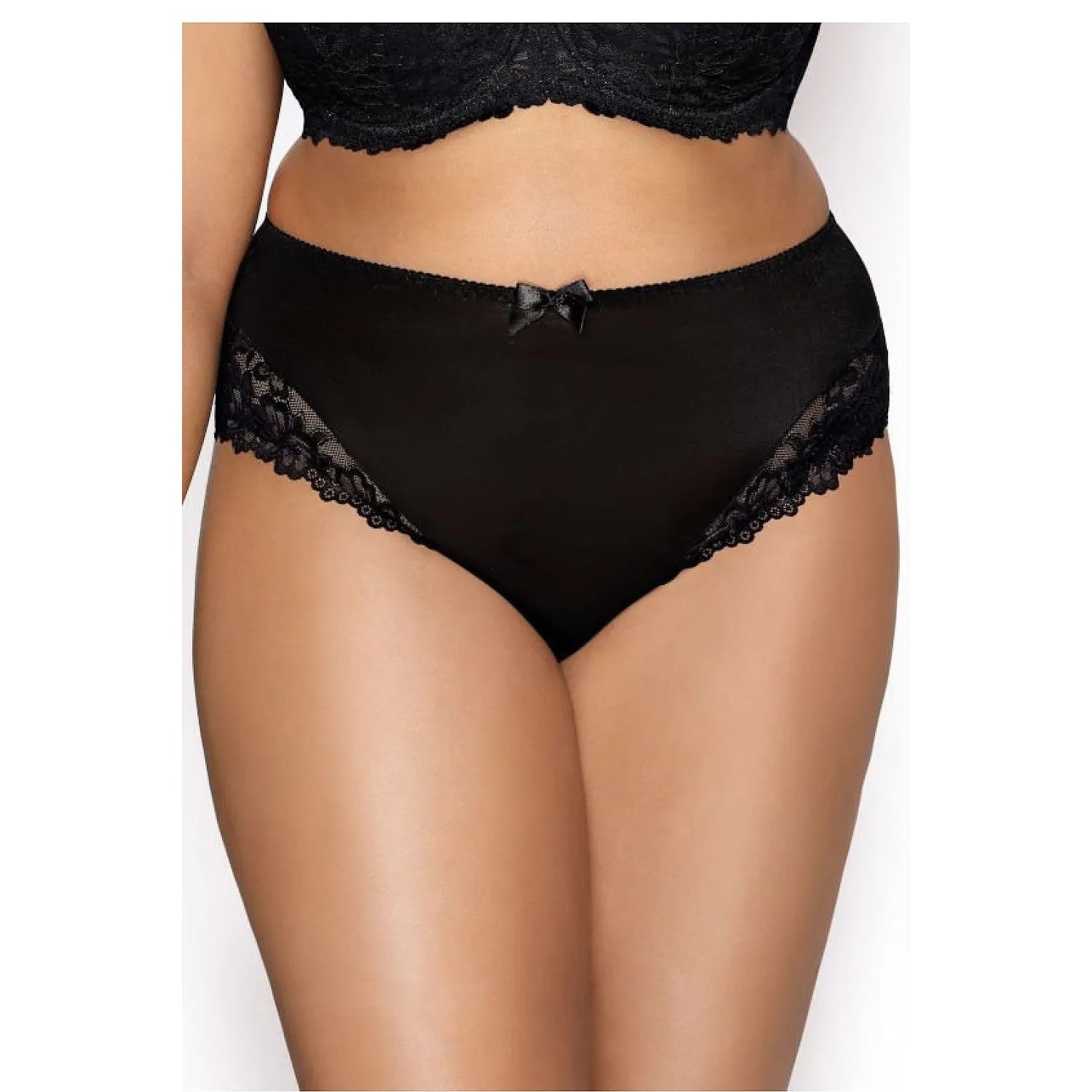 Culotte haute en dentelle noire sexy, classique, coton élasthanne polyamide 5% 12% 83%, maintien confortable pour femmes, lingerie sexy, quotidien, soirées