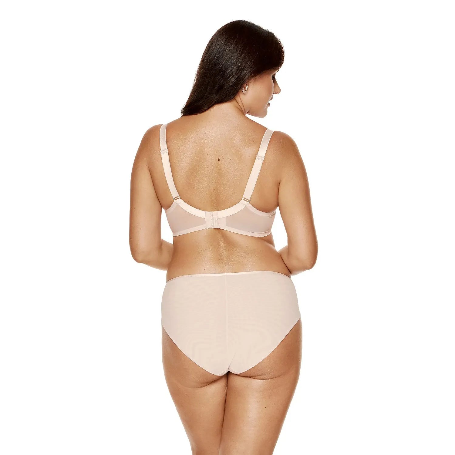 Culottes Gorteks 206641 beige, broderies décoratives, double tulle arrière, confort et discrétion, lingerie femme élégante.