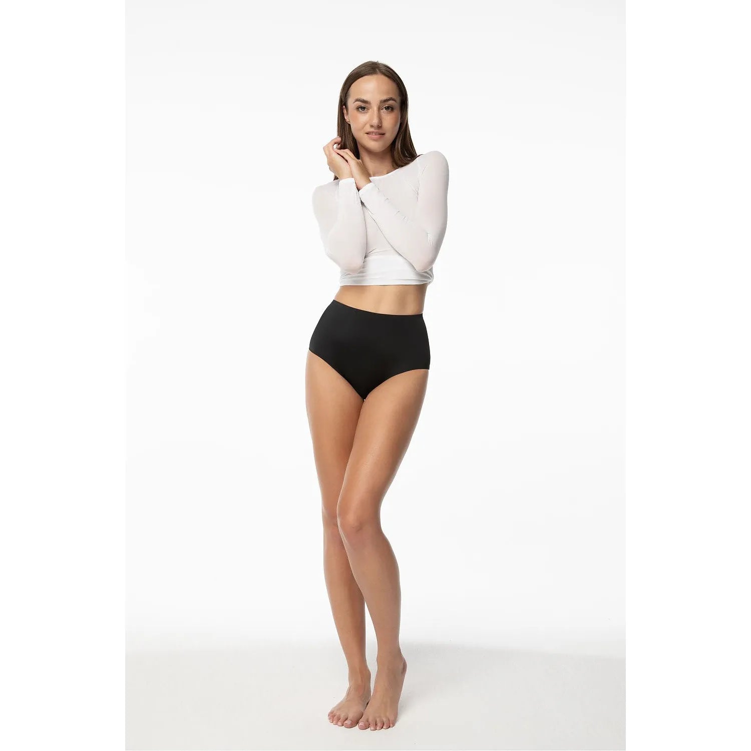 culotte brésilienne Julimex taille haute matière douce extensible maintien discret invisible ceinture plate coutures plates doublure avant silhouette sublimée minimaliste