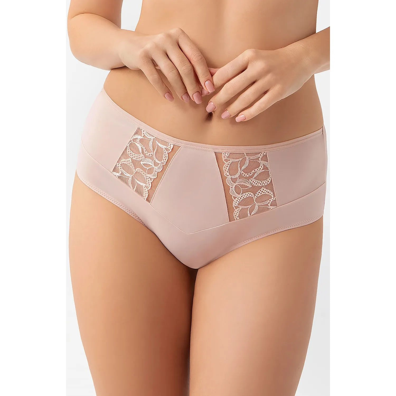 Culottes Gorsenia Lingerie 216149 design classique dentelle microfibre couleur nude confort ajustement parfait maintien hygiène boîte élégante